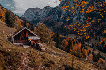 Autumn Barn in Switzerland