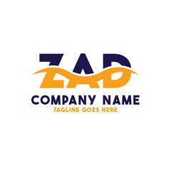Letter ZAD logo design vector template, ZAD logo - obrazy, fototapety, plakaty