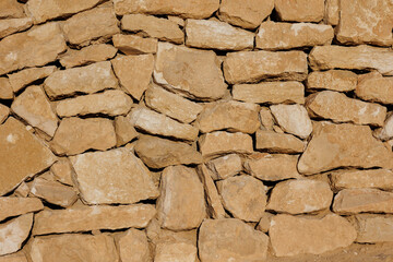 Texture of a stone wall of an ancient structure near Mitzpe Ramon, Israel