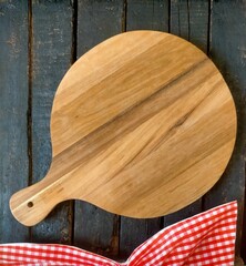 cutting board with napkin