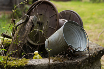 Croatia, May 01,2022: Well for drawing water located in the countryside.