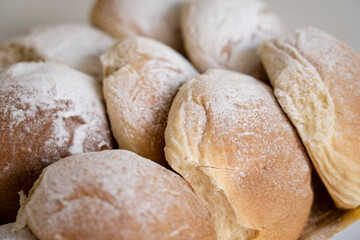Valldemossa typical potato flour buns, Coque de Patata, .Majorca, Balearic Islands, Spain