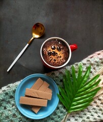 Cup of coffee on the table 