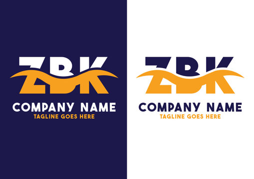 Letter ZBK logo design vector template, ZBK logo