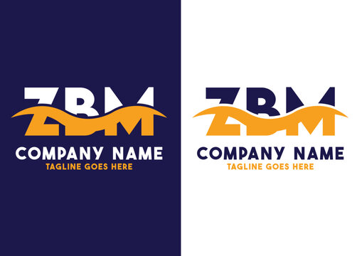Letter ZBM logo design vector template, ZBM logo
