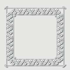 Frame, in the style of an ornament, Vector illustration eps 10, Art.	