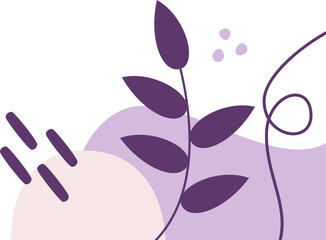 Purple Aesthetic Abstract Plant (2)