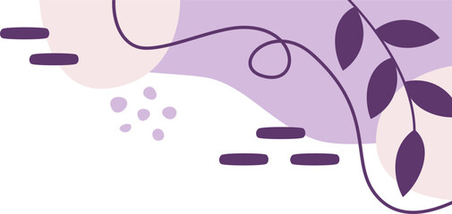 Purple Aesthetic Abstract Plant (4)
