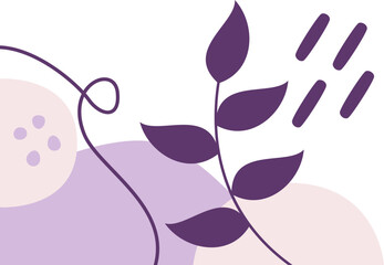 Purple Aesthetic Abstract Plant (7)
