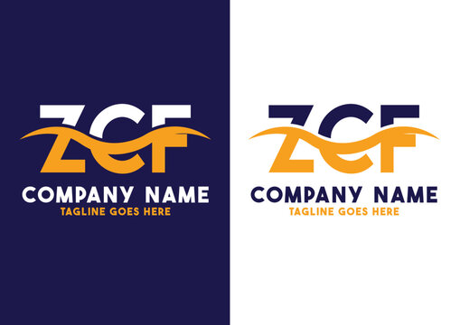 Letter ZCF logo design vector template, ZCF logo