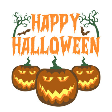 Happy Halloween PNG Transparent For T Shirt Design 