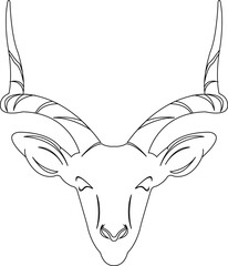 deer head illustration suitable for logo