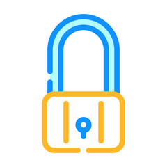 padlock safe color icon vector. padlock safe sign. isolated symbol illustration