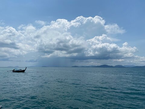 Boats off the coast of Phuket Thailand