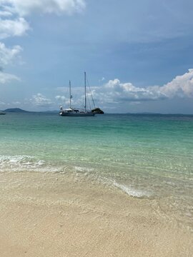 Boats off the coast of Phuket Thailand
