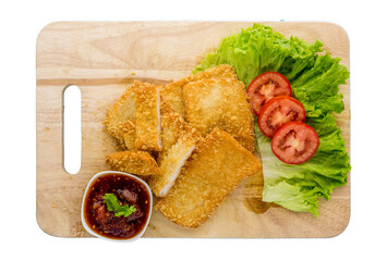 Breaded Fish chips isolated and save as to PNG file