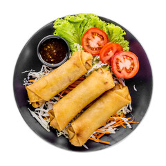 fried spring rolls isolated and save as to PNG file - 540236273