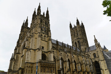 Fototapeta na wymiar Teilaußenansicht, Kathedrale von Canterbury, Canterbury, Kent, England, Großbritanien, Europa