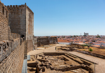 Ruins of a castle, Castelo de Moura, Alentejo, Portugal