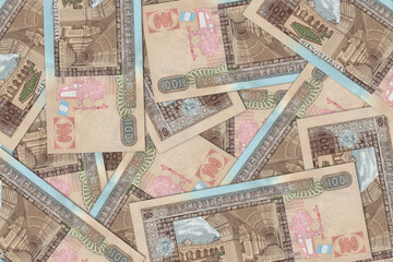 Paper money from Guatemala. Guatemalan quetzal. Close up banknotes from Guatemala. Guatemalan currency 