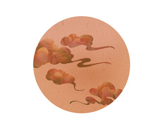 Flowery pattern clouds in a circle