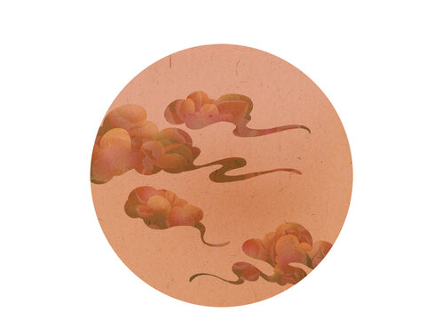 Flowery pattern clouds in a circle