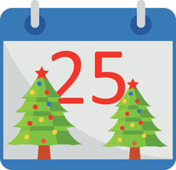 25 calendar Vector Icon which is suitable for commercial work and easily modify or edit it
