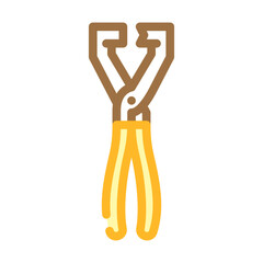 hose clamp pliers color icon vector. hose clamp pliers sign. isolated symbol illustration