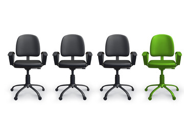 Obraz premium Office chairs in promotion concept