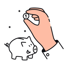 Savings In The Piggy Bank