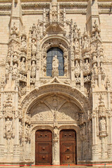 Monastery of Los Jeronimos. Lisbon Portugal. Facade Detail