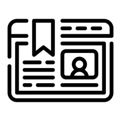 Icon Website With Style Outline