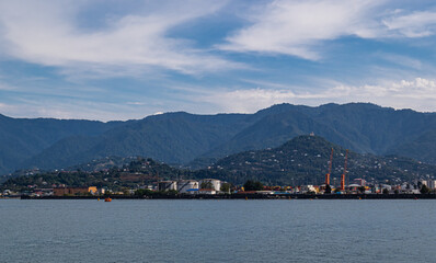 View of Batumi seaport. Batumi, Georgia