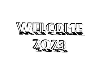 Illustration abstract background of welcome 2023 is good to use to welcome the new year