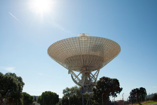 antennas of the space station facilities in Madrid deep space communications complex