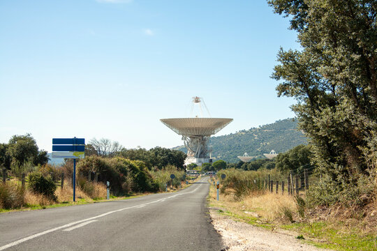 antennas of the space station facilities in Madrid deep space communications complex