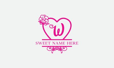 Love logo sign letters with name and valentines day and dating logo vector. love and heart monogram for love romantic passion or wedding day design.