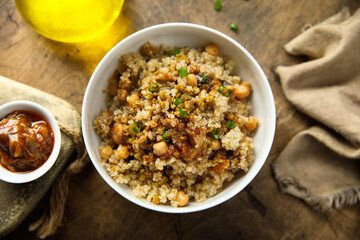 Healthy quinoa pilau with chickpeas