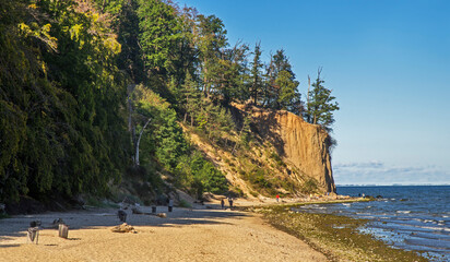 View of cliff Orlowski at Orlowo district in Gdynia. Poland