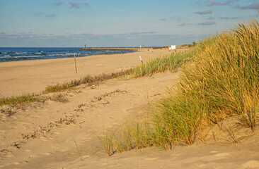 Landscape in Leba town. Poland