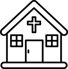 Church Vector Icon which is suitable for commercial work and easily modify or edit it
