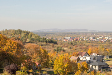 Widok z Karczówki na panoramę Kielc