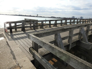 Obraz premium View of the seaside recreational areas