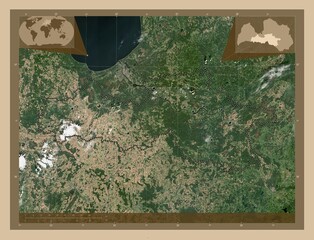 Zemgale, Latvia. Low-res satellite. Major cities