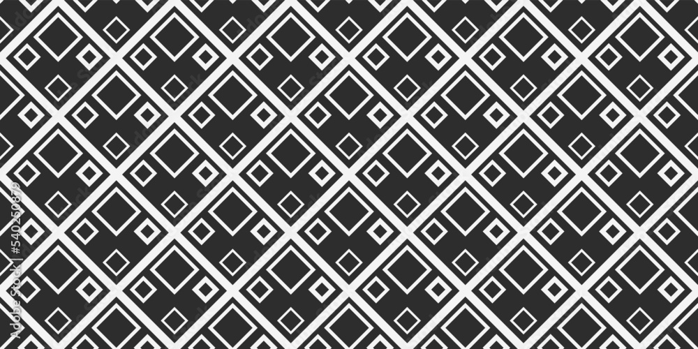 Poster black rhombuses, inside of which there are four more small rhombuses. vector simple pattern, suitabl