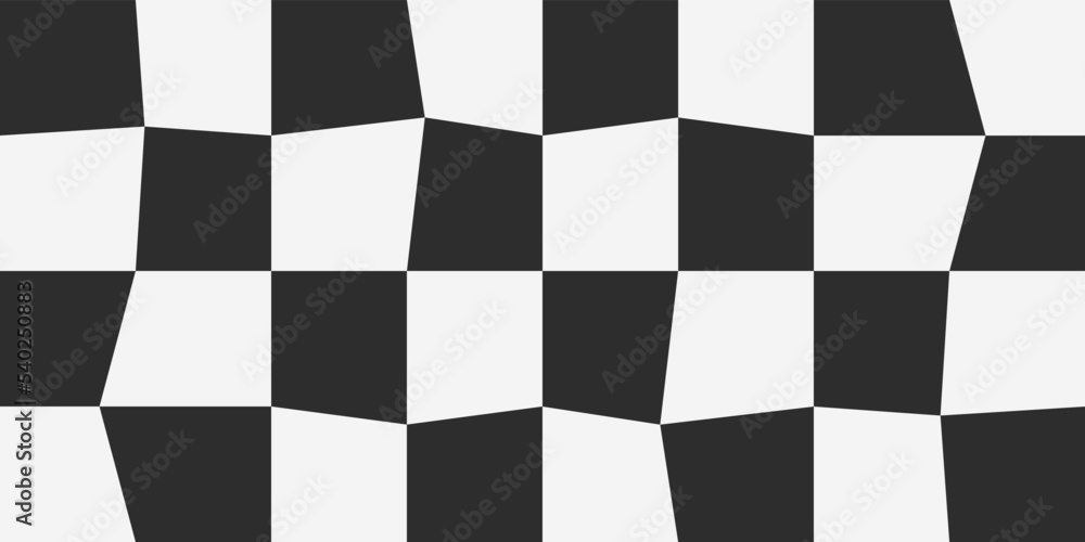 Poster The chess pattern is simple, made of irregular rectangles. It looks like a embossed chessboard.