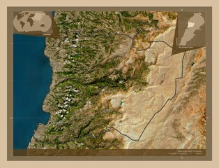 Keserwan-Jbeil, Lebanon. Low-res satellite. Labelled points of cities