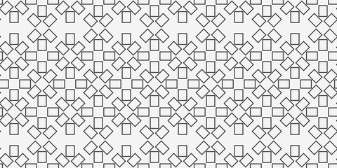 Pattern from the shapes of rectangles. Eight rectangles look out from the center, and are repeated in a row, creating a geometric pattern.