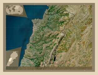 Mount Lebanon, Lebanon. High-res satellite. Major cities