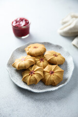 Traditional homemade cookies with jam